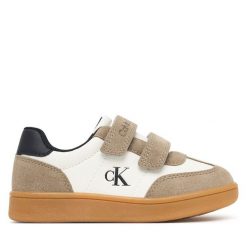 Sneakersy Calvin Klein. Brązowe trampki i tenisówki chłopięce Calvin Klein, bez wzorów, bez zapięcia. Za 339.99 zł.