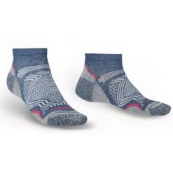 Skarpety trekkingowe damskie Bridgedale Hike Coolmax UltraLight Denim. Niebieskie skarpety damskie Bridgedale, bez wzorów, z denimu. Za 55.99 zł.