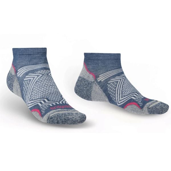 Skarpety trekkingowe damskie Bridgedale Hike Coolmax UltraLight Denim. Niebieskie obuwie sportowe damskie Bridgedale, bez wzorów, z denimu. Za 68.99 zł.