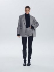Marynarka z wiskozą - jasnoszary. Szare żakiety damskie Reserved, l, bez wzorów, z dzianiny. Za 159.99 zł.