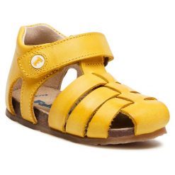 Sandały Naturino. Żółte sandały dziewczęce Naturino, bez zapięcia. Za 179.99 zł.