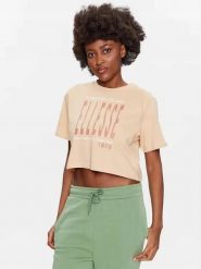 T-SHIRT DAMSKI KOSZULKA CROP ELLESSE. Brązowe koszulki sportowe damskie Ellesse, l, bez wzorów, z bawełny, bez kołnierzyka, bez ramiączek, do biegania. Za 116.99 zł.