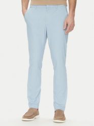 BOSS Spodnie materiałowe Kaito1_T 50487754 Błękitny Slim Fit. Niebieskie spodnie materiałowe męskie Boss, m, bez wzorów, z materiału. Za 479.99 zł.