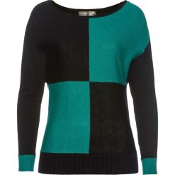 Sweter bonprix dymny szmaragdowy - czarny. Swetry damskie bonprix. Za 37.99 zł.