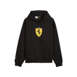 Bluza sportowa męska Puma Ferrari. Czarne bluzy męskie Puma, m, bez wzorów, z kapturem, trekkingowe. Za 759.00 zł.