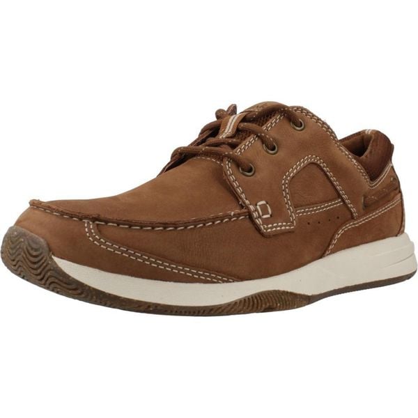 Buty CLARKS SAILVIEW LACE Brązowy. Brązowe trekkingi męskie Clarks, trekkingowe. Za 352.10 zł.
