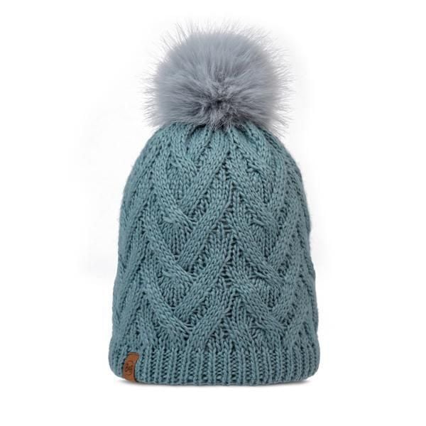 Czapka BUFF KNITTED & FLEECE BAND BEANIE CARYN. Niebieskie czapki i kapelusze damskie Buff, na zimę, bez wzorów, z wełny, eleganckie. Za 169.90 zł.
