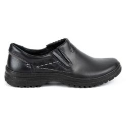 KOMODO Buty męskie casual 869 czarne. Czarne półbuty na co dzień męskie z jeansu, casualowe, bez zapięcia. Za 367.89 zł.