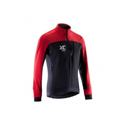 Kurtka na rower MTB XC. Czarne kurtki męskie B'TWIN, z elastanu. Za 249.99 zł.