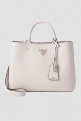 GUESS Biała torebka damska Meridian II. Brązowe torebki do ręki damskie Guess, z aplikacjami, ze skóry, eleganckie, bez dodatków. W wyprzedaży za 625.99 zł.