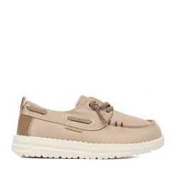 Półbuty Nautica. Brązowe półbuty chłopięce Nautica, bez wzorów, bez zapięcia. Za 119.99 zł.