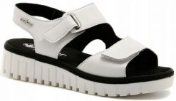 Rieker Rieker Sandals V1382-80 białe 39. Białe sandały damskie Rieker, bez wzorów, bez obcasa, bez zapięcia. Za 273.37 zł.