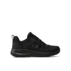 Buty sportowe Skechers Bountiful czarne do fitness. Czarne obuwie sportowe damskie Skechers, bez wzorów, z syntetyku, na fitness i siłownię. Za 189.07 zł.