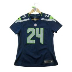 Second life - Nike damska koszulka NFL Seattle Seahawks - Stan bardzo dobry. Niebieskie koszulki sportowe damskie Nike, m, bez wzorów, z tkaniny, bez kołnierzyka, bez ramiączek, do piłki nożnej. Za 149.06 zł.