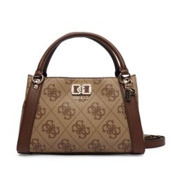 Torebka Guess. Brązowe torebki do ręki damskie Guess, z aplikacjami, bez dodatków. Za 639.99 zł.