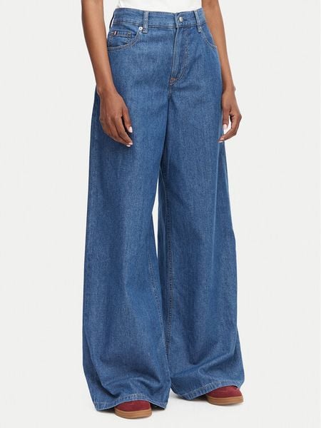 Tommy Hilfiger Jeansy 70'S WW0WW52156 Niebieski Wide Leg. Niebieskie jeansy damskie Tommy Hilfiger. Za 529.99 zł.
