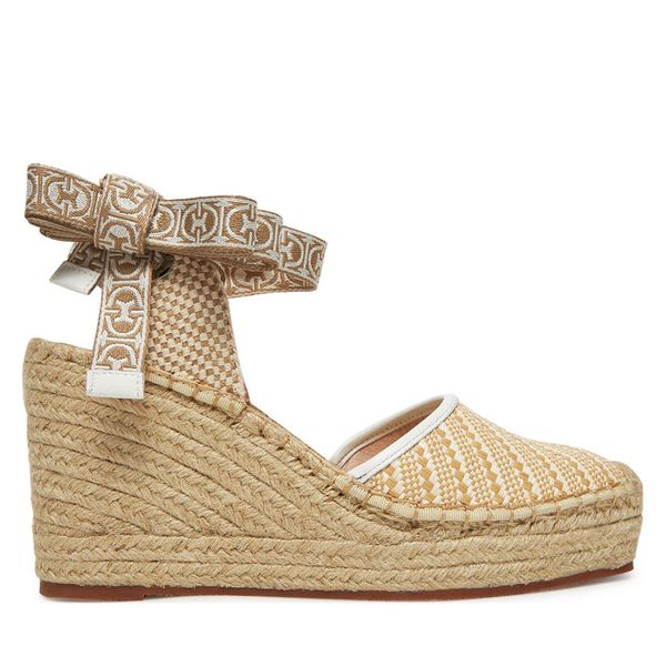 Espadryle Coccinelle. Brązowe sandały damskie Coccinelle, bez wzorów, bez obcasa, bez zapięcia. Za 479.99 zł.