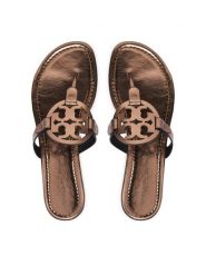 Tory Burch Japonki 183517 Niebieski. Niebieskie klapki damskie Tory Burch, bez wzorów, ze skóry, bez obcasa. Za 1,134.00 zł.