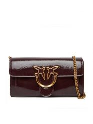 PINKO Torebka Love One Wallet C PE25 PLTT 100062 A1UV Bordowy. Czerwone torebki do ręki damskie Pinko, bez wzorów, ze skóry, wizytowe, bez dodatków. Za 689.99 zł.