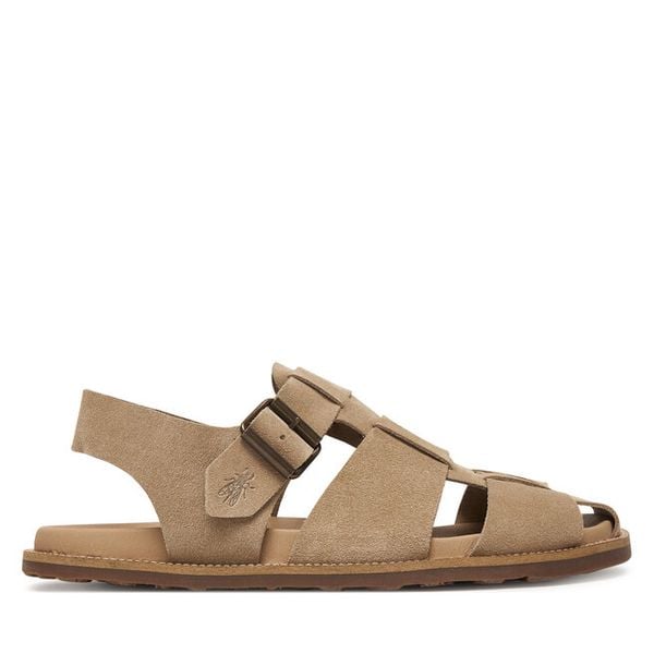 Sandały Fly London. Brązowe sandały męskie Fly London, bez zapięcia. Za 560.99 zł.