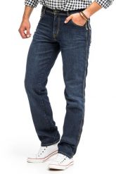 WRANGLER REGULAR FIT MĘSKIE SPODNIE JEANSOWE DARK USED W10I22H10 112125986. Spodnie materiałowe męskie Wrangler, l, bez wzorów, z jeansu. Za 199.99 zł.