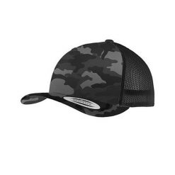 Czapka Camo Trucker Cap. Brązowe czapki i kapelusze damskie FLEXFIT, bez wzorów. Za 68.99 zł.