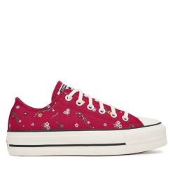 Trampki Converse. Czerwone trampki i tenisówki damskie Converse, bez wzorów, retro, bez zapięcia. Za 339.99 zł.