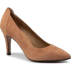 Szpilki TAMARIS - 1-22445-23 Antelope Suede 376. Brązowe półbuty damskie Tamaris, bez wzorów, z materiału, bez obcasa, bez zapięcia. Za 229.00 zł.