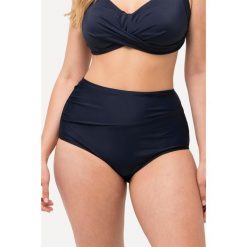 Damski Dół od bikini drapowanie wysoki stan. Niebieskie bikini damskie Ulla Popken, plus size, bez wzorów, plus size. W wyprzedaży za 100.99 zł.