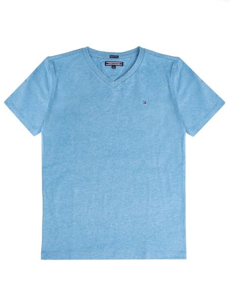 Tommy Hilfiger T-Shirt KB0KB04142 D Błękitny Regular Fit. Niebieskie t-shirty dla chłopców Tommy Hilfiger, bez wzorów, z bawełny, bez ramiączek. Za 69.99 zł.