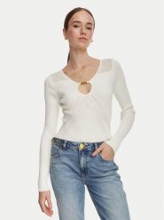 Marciano Guess Sweter G6YR08 Z1067 Kremowy Slim Fit. Białe swetry damskie Marciano Guess, m, z aplikacjami, z syntetyku, bez kołnierzyka, bez ramiączek, bez kaptura. Za 589.99 zł.