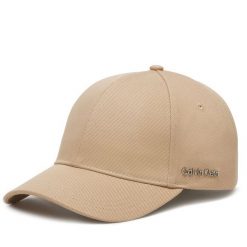 Czapka z daszkiem Calvin Klein. Szare czapki i kapelusze damskie Calvin Klein, bez wzorów. Za 119.99 zł.