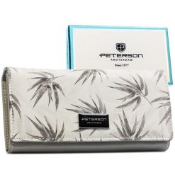 Elegancki, biały portfel damski ze skóry ekologicznej i naturalnej z systemem RFID PTN PX24-1-NPK Peterson. Białe portfele damskie bez wzorów, ze skóry ekologicznej. Za 124.99 zł.