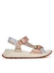 Hispanitas Sandały Maui CHV253896 Srebrny. Szare sandały damskie Hispanitas, bez wzorów, ze skóry, bez obcasa, na płaskiej podeszwie, bez zapięcia. Za 569.00 zł.