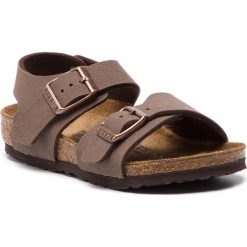 Sandały BIRKENSTOCK - New York Kids Bs 87783 Mocha. Brązowe sandały chłopięce Birkenstock, ze skóry ekologicznej, bez zapięcia. W wyprzedaży za 149.00 zł.