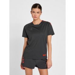 Damski jersey Hummel Pro Grid. Szare koszulki sportowe damskie Hummel, bez wzorów, z dżerseju, bez kołnierzyka, bez ramiączek, do piłki nożnej. Za 220.00 zł.