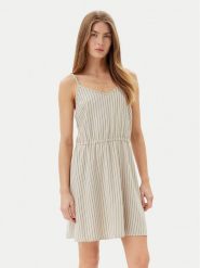 Vero Moda Sukienka letnia Mymilo 10303689 Beżowy Regular Fit. Brązowe sukienki damskie Vero Moda, na lato, l, bez wzorów, z wiskozy, bez kołnierzyka, bez ramiączek. Za 99.99 zł.