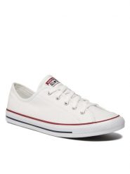 Converse Trampki Chuck Taylor All Star Dainty Ox 564981C Biały. Białe trampki i tenisówki damskie Converse, bez wzorów, z materiału, retro, bez zapięcia. Za 209.99 zł.