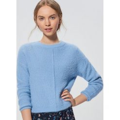 Krótki sweter - Turkusowy. Niebieskie swetry damskie Cropp. Za 89.99 zł.
