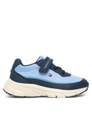 Tommy Hilfiger Sneakersy Low Cut Lace-Up/Velcro Sneaker T1X9-35260-1844 M Niebieski. Niebieskie buty sportowe chłopięce Tommy Hilfiger, bez wzorów, z materiału, bez zapięcia. Za 329.99 zł.