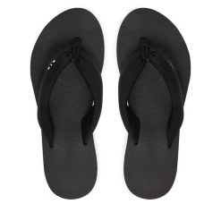 Japonki Emporio Armani. Czarne klapki damskie Emporio Armani, bez wzorów, bez obcasa. Za 459.99 zł.