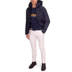 Kurtka z kapturem Superdry Fuji Sport. Niebieskie kurtki męskie Superdry., na zimę, m, bez wzorów, z puchu, sportowe, z kapturem. W wyprzedaży za 440.70 zł.