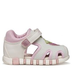 Sandały Geox. Białe sandały dziewczęce Geox, bez zapięcia. Za 229.99 zł.