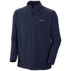 Bluza polarowa COLUMBIA KLAMATH RANGE II HALF ZIP Niebieski. Niebieskie bluzy męskie Columbia, m, bez wzorów, z polaru, bez kaptura. Za 163.99 zł.