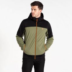 Softshell turystyczny męski Mountaineer. Zielone kurtki męskie Dare 2b, m, bez wzorów, z softshellu, trekkingowe. Za 249.99 zł.