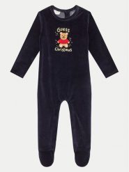 Guess Śpiochy P4BG02 KAVN0 Granatowy Regular Fit. Niebieskie śpioszki niemowlęce Guess, z bawełny, bez ramiączek. Za 99.99 zł.