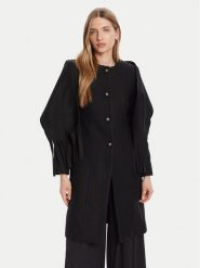 Rinascimento Płaszcz wełniany CFC0125616003 Czarny Regular Fit. Czarne płaszcze damskie Rinascimento, na zimę, xl, bez wzorów, z syntetyku, bez kaptura. Za 899.99 zł.