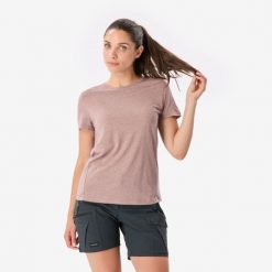 Koszulka trekkingowa damska Merino Rec Fresh. Brązowe t-shirty damskie SIMOND, m, bez wzorów, z lyocellu, sportowe, bez kołnierzyka. Za 119.99 zł.