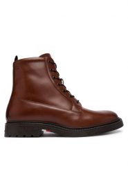 Tommy Hilfiger Trzewiki Corporate Casual Lth Boot FM0FM06174 Brązowy. Brązowe botki męskie Tommy Hilfiger, bez wzorów, ze skóry, casualowe, bez zapięcia. Za 749.99 zł.