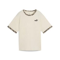 Damska luźna koszulka Essential ze zwierzęcym nadrukiem PUMA Alpine Snow White. Białe obuwie sportowe damskie Puma, bez wzorów, na fitness i siłownię. Za 109.99 zł.
